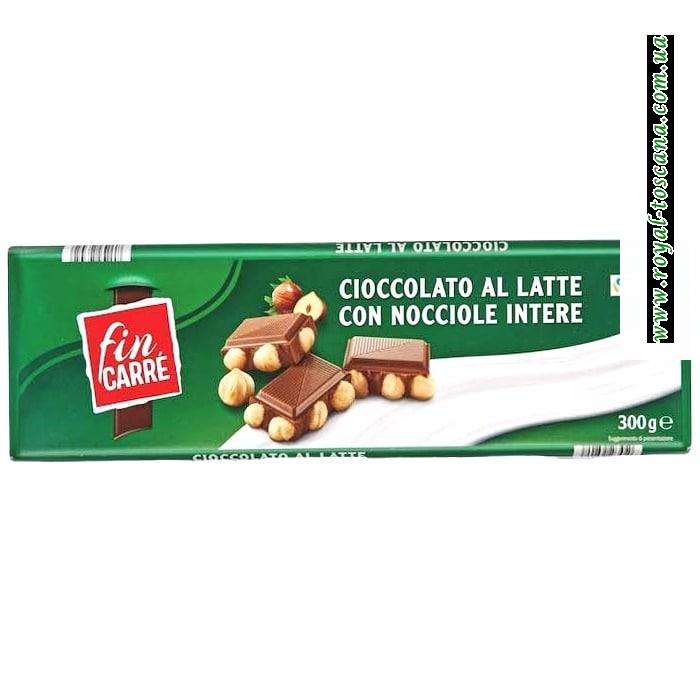 Шоколад Fin Carre з цілісними лісовими горіхами 300г