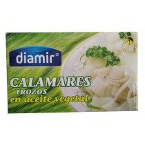Кальмар в подсолнечном масле Diamir Calamares trozos en aceite vegetal 110г
