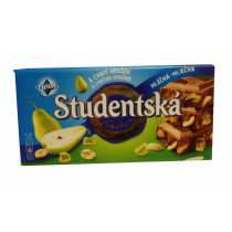 Шоколад молочный с арахисом и грушей Orion Studentska Zele a Kuskami s Chutou Hrusiek 